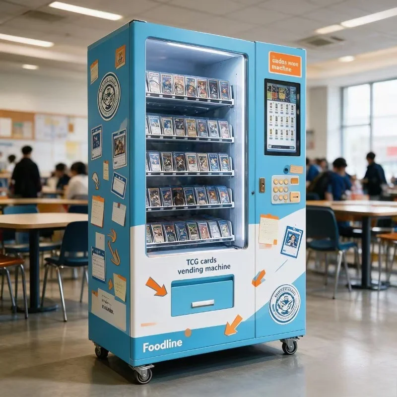 Foodline Retail TCG Cards Vending Machine Automatic Collectible Trading Card Dispenser For Game Shop Shopping Mall