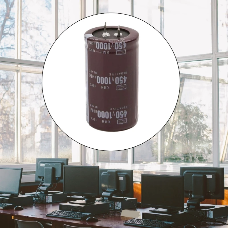 Высокочастотный алюминиевый электролитический конденсатор 450 В, 1000 мкФ, объем 35x50 мм