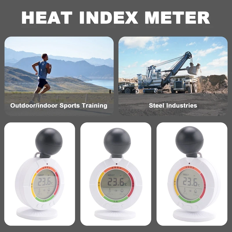 WBGT 미터 열 지수 감지기 WBGT 열 지수 미터 열사병 예방 감지기