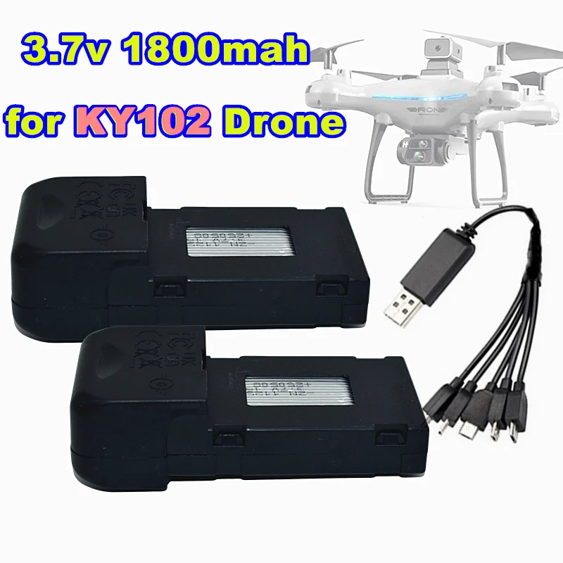 Drone Battery For KY102 3.7V 1800mah KY102 MAX Drone Battery Brushless Helicopter RC Plane Spare Parts