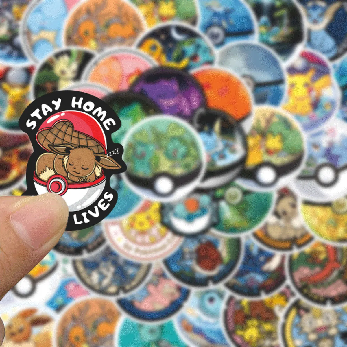 71PCS Cute Anime Pokemon Pikachu Stickers Cartoon Poke Ball Decals DIY Laptop Phone Fridge Waterproof Sticker Kids Toy