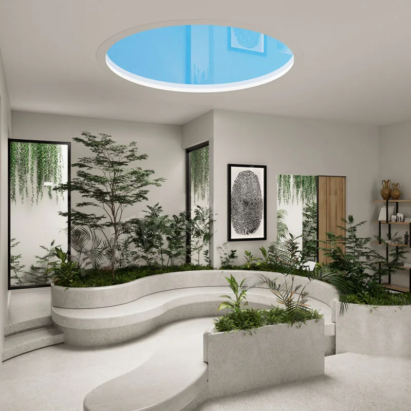 Straight Illumination Skylight Smart Control Ceiling Lamp Embeded LED Ceiling Lights for Office Bedroom Bathroom Sun Sky Light