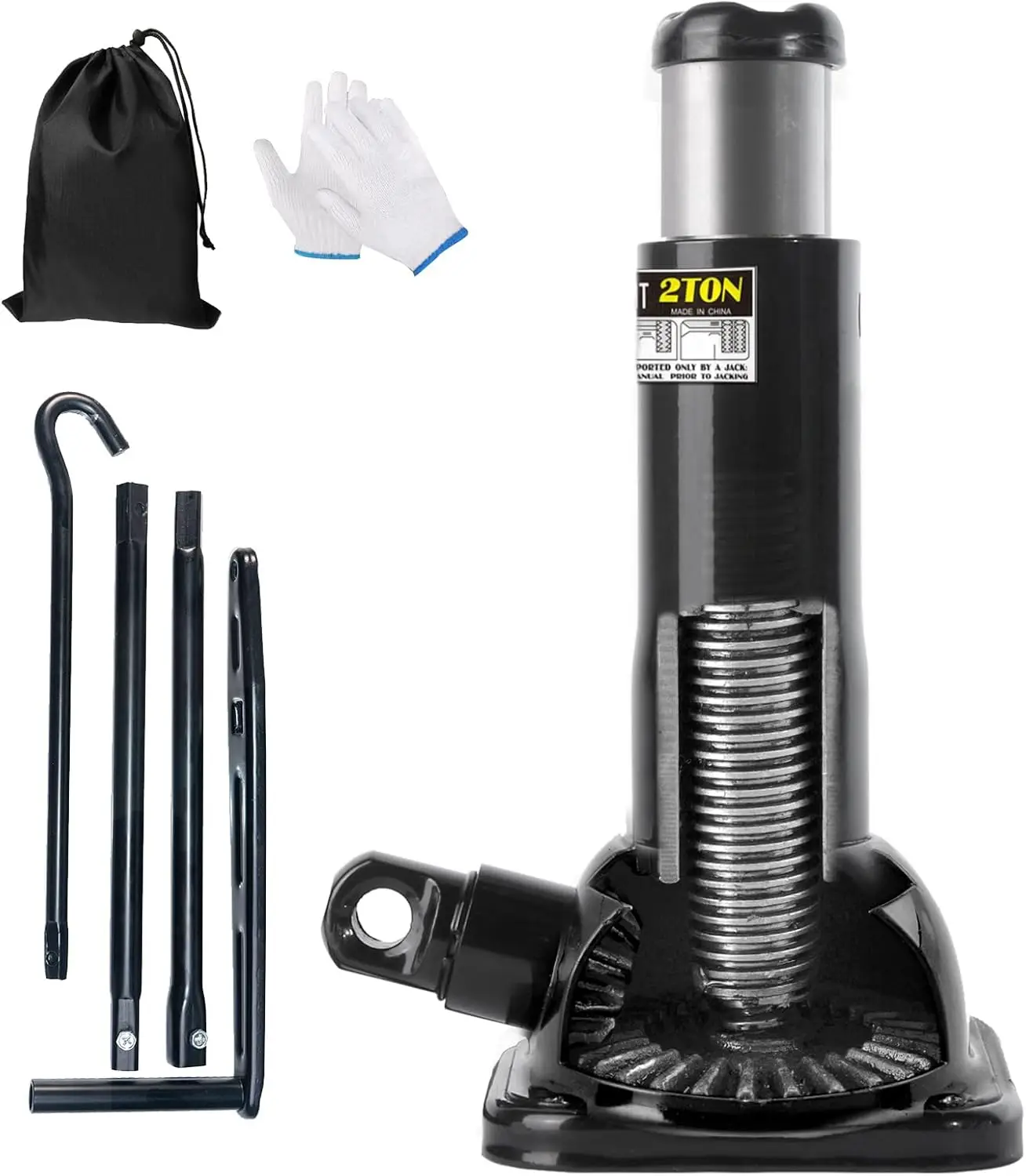 

2-тонный автомобильный домкрат и подставка, грузоподъемность 4000 фунтов для внедорожного использования, подходит для грузовиков и внедорожников (8,16-19,09 дюйма)