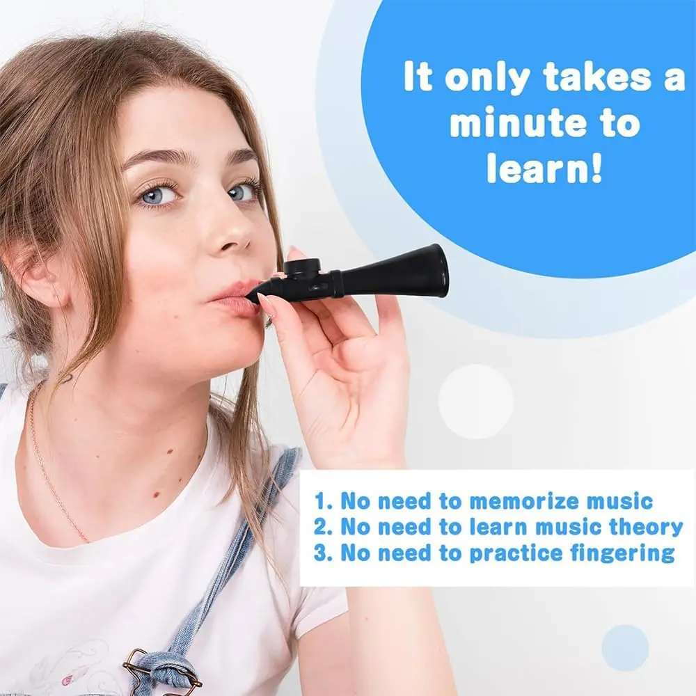 Professional Kazoo Flute Saxophone Style Instrument Portable Beginner Friendly Reusable Simple Easy to Learn Musical Lovers
