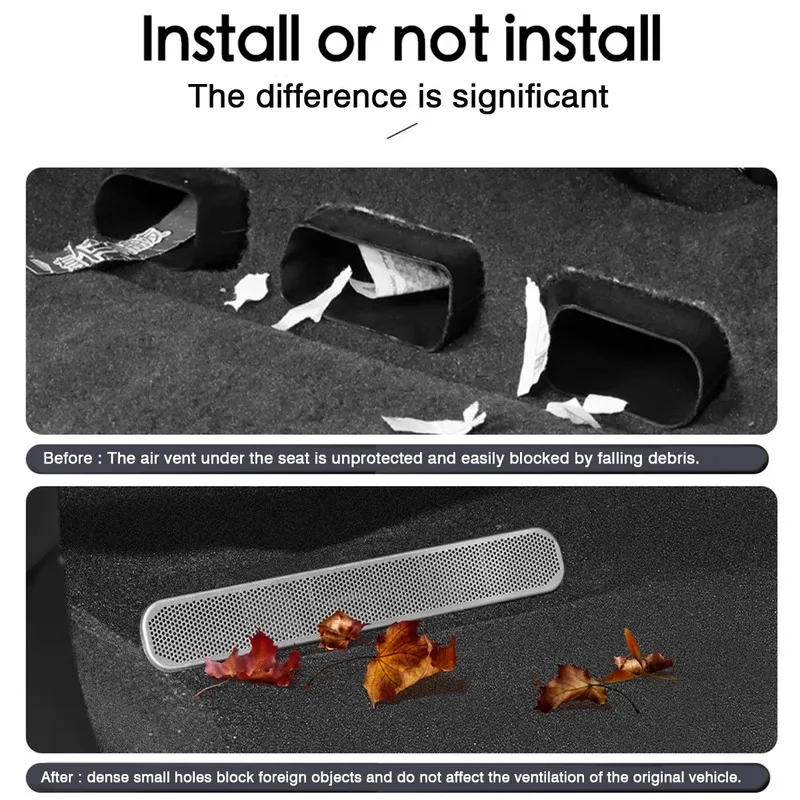 

Car under the seat Air Conditioner Outlet Dust Protective Cover Anti Blocking Cover For Porsche Macan 2014-2025 Cayenne2011-2025