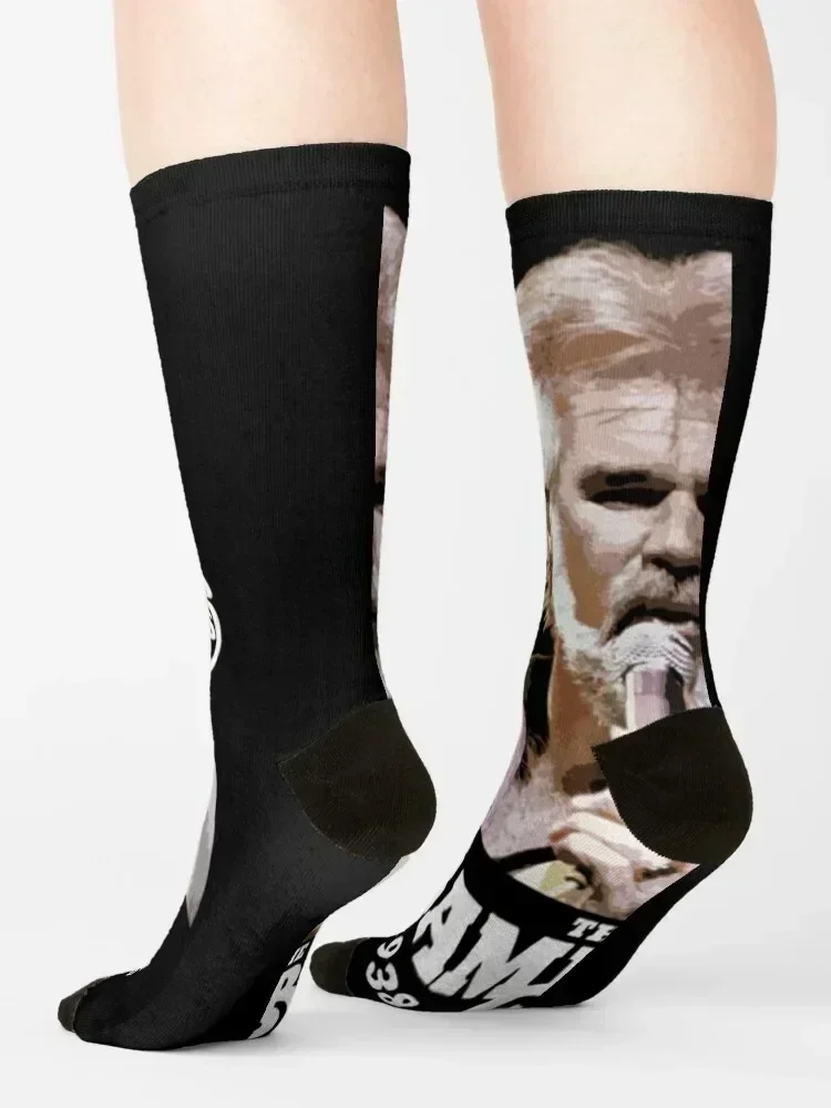 Kenny Rogers Tribute Socks men cotton high quality anti slip football Thermal man winter football Socks Men's Women's