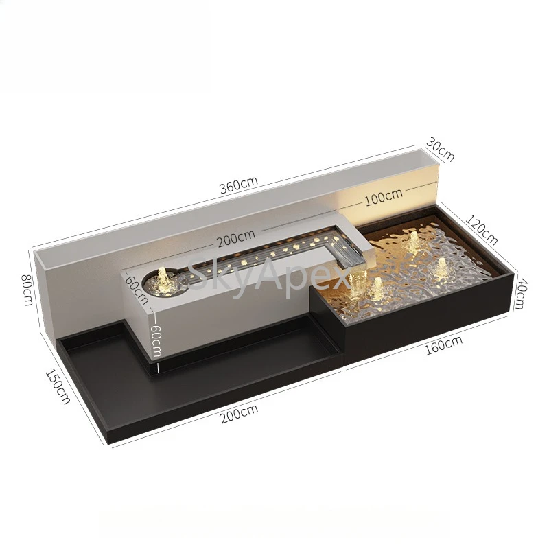 Modern Minimalist Stainless Steel Outdoor Fountain - Circulating Water Ornament for Rust-Proof Yard Garden Fish Pond Landscaping