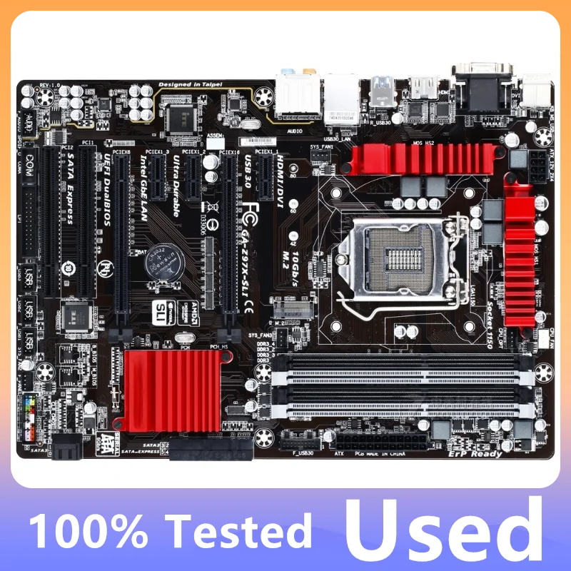 

Ga Z97x-sli Board Lga1150 Ddr3 32gb Z97 Board Sata Iii Usb3.0 100% Original Testing