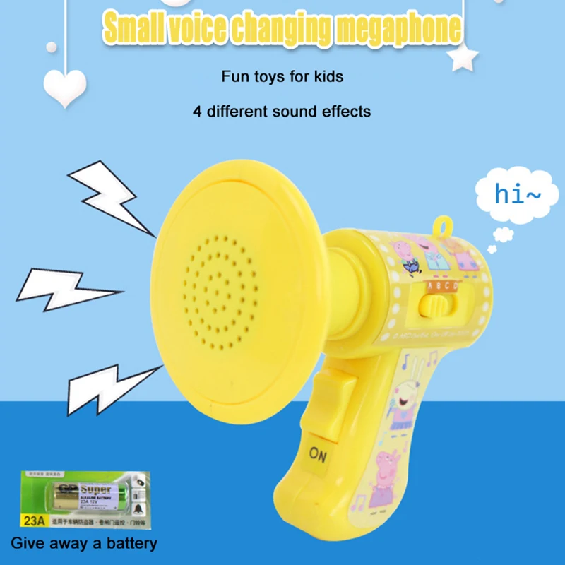 ペッパピッグスピーカー子供用ポータブル、楽しい音声変更アンプ、テーマパーティー、教育玩具、音楽、子供向けギフト