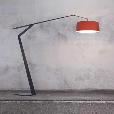 

Simple modern hotel lobby atmosphere hardware fishing red art creative designer living room exhibition hall floor lamp