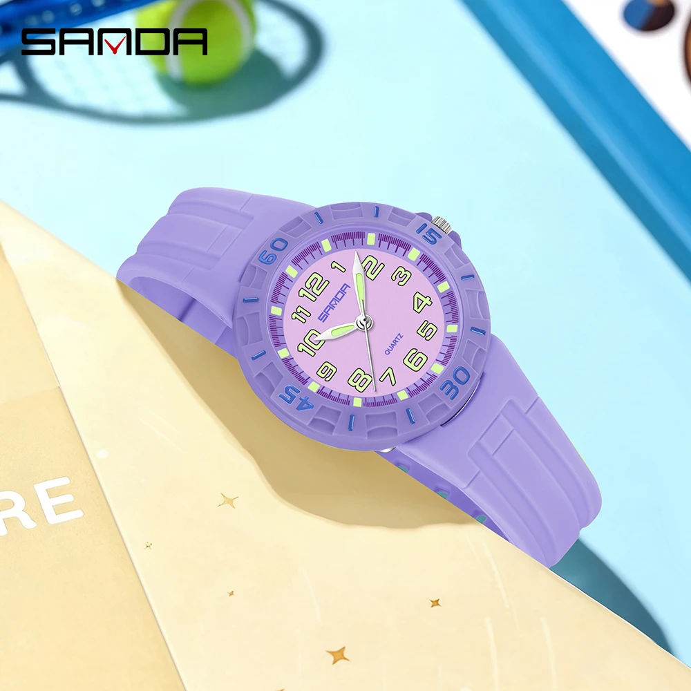 SANDA 2026 Student Quartz Watch 50m Waterproof Luminous Durable Sports Watch for Men and Women Simple and Elegant