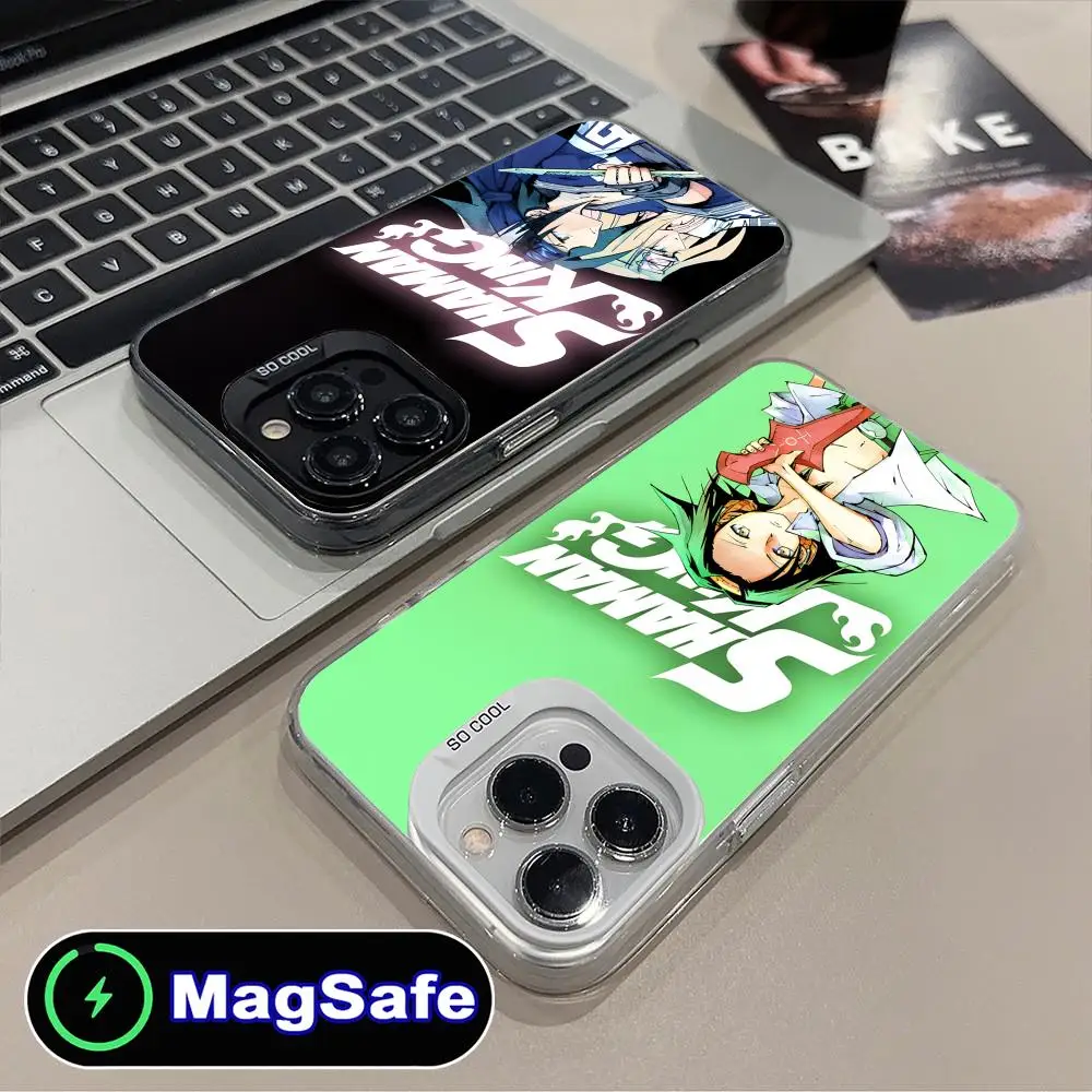 

Чехол для мобильного телефона Shaman King для iPhone 16, 15, 14, 13, 12, 11 Pro Max Plus MagSafe, полупрозрачный чехол с цветным принтом, красивый
