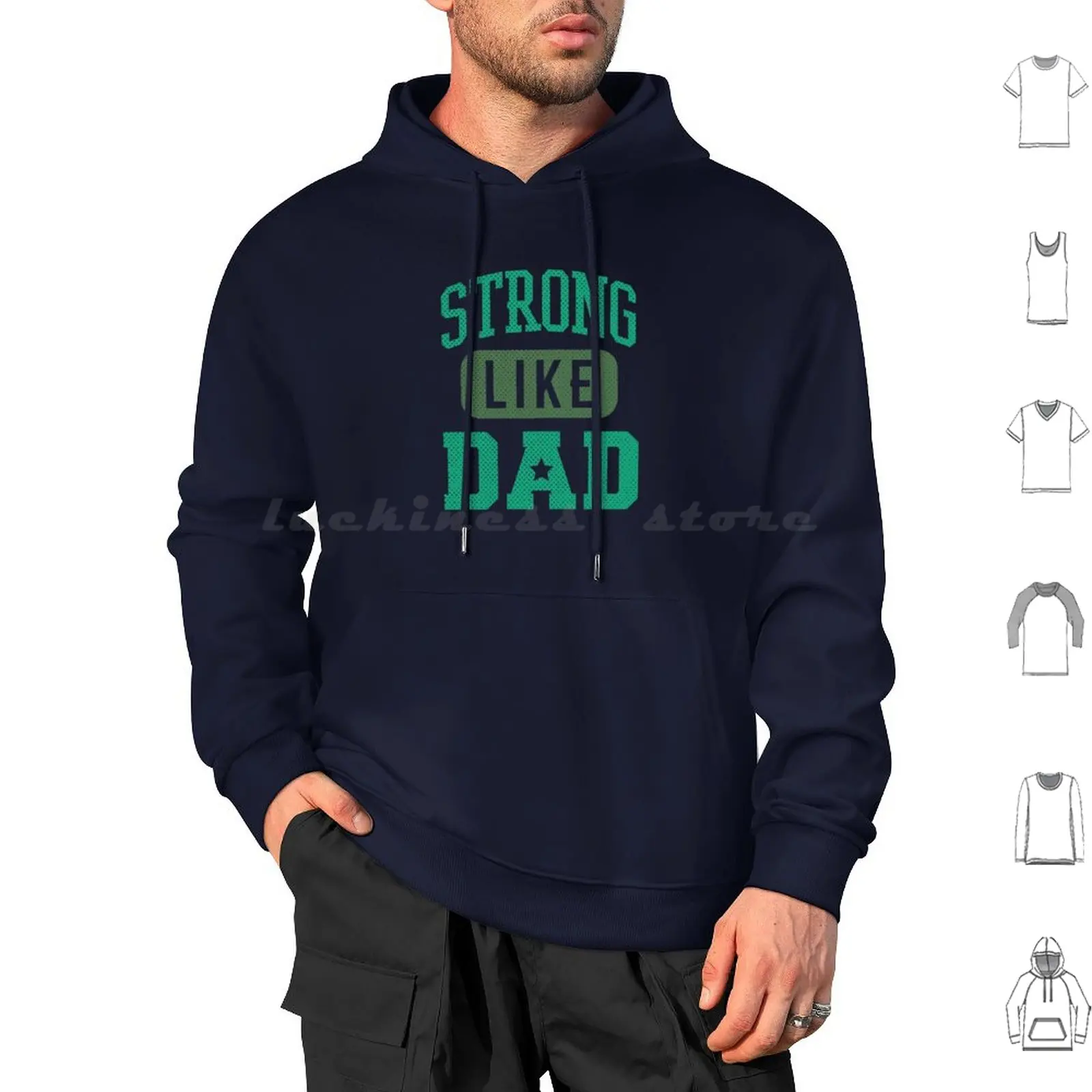 Strong Like Dad Hoodies Long Sleeve Strong Like Dad Dad Father Daddy Papa For Dad Fathers Day Fathers Day Dad To Be