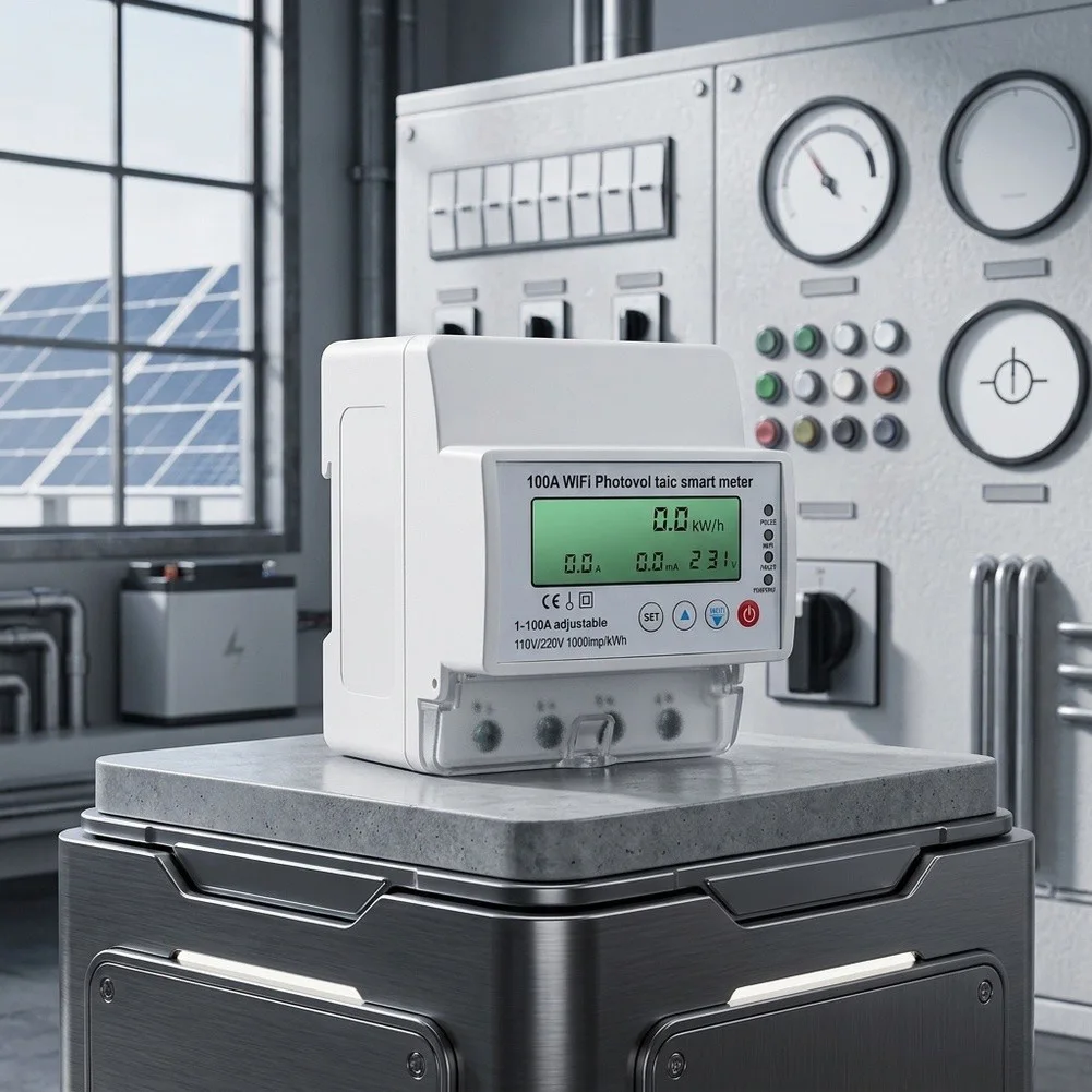 Photovoltaic for Smart Reclosing Protector 100A with WiFi Remote Control Energy Data Tracking and Timing Switch Setup