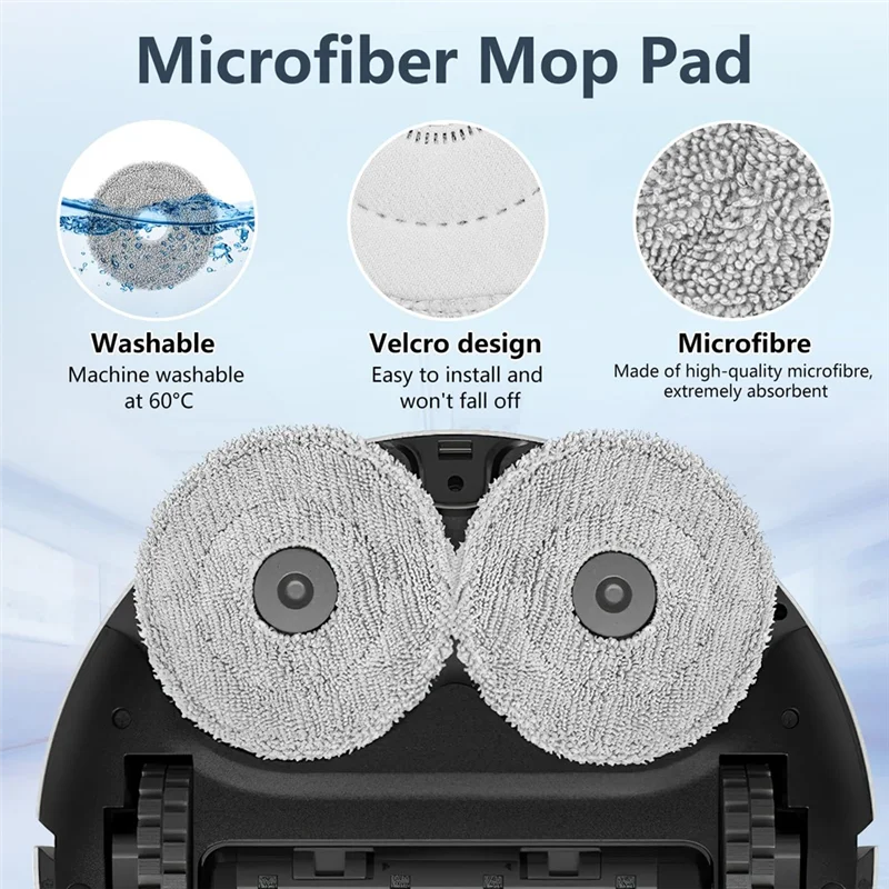 BAAM-Für Dreame Mova E30 Ultra/Trouver E30 Ultra Ersatzzubehör – Hauptseitenbürste, Hepa-Filter, Wischpad, Staubbeutel-Staubsauger