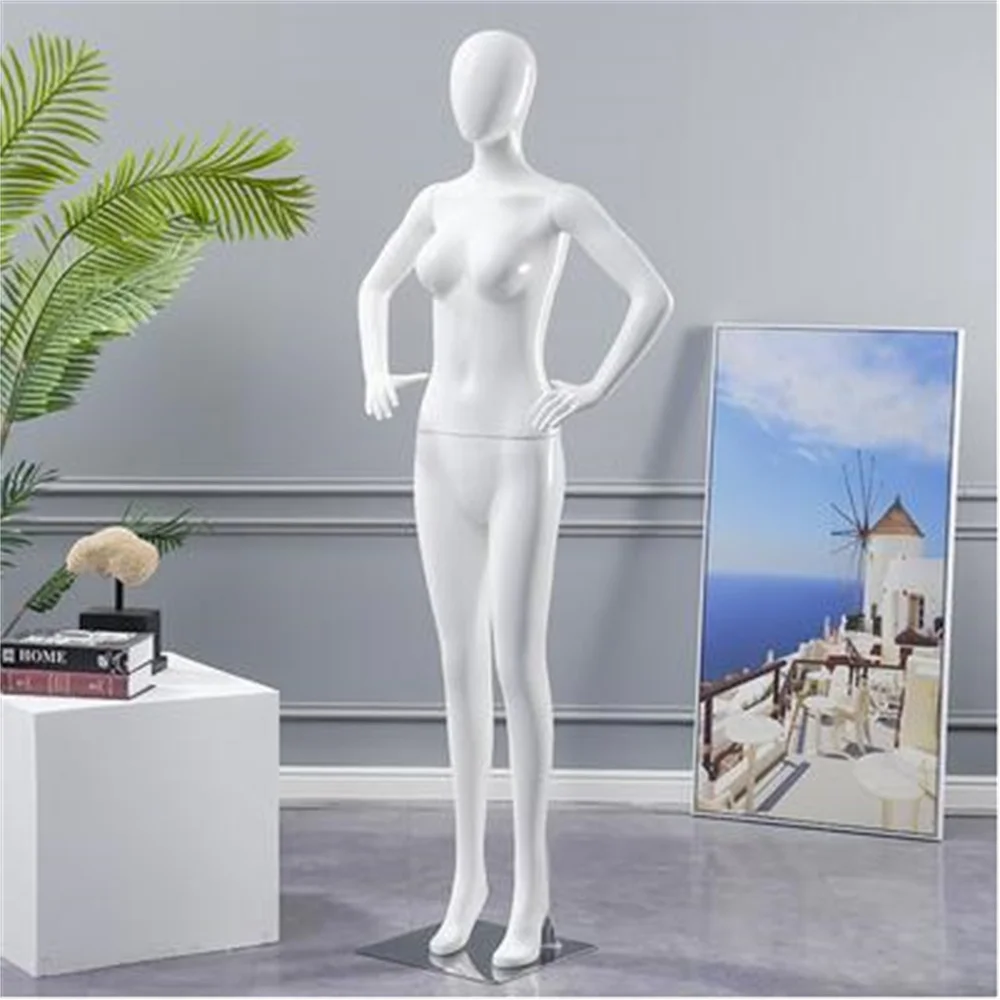 Imagem -05 - Plástico Corpo Feminino Mão Manequins Casamento Decorativo Realista Pano Modelo Boneca Maniqui Chassi Inoxidável E058 Estilo Branco