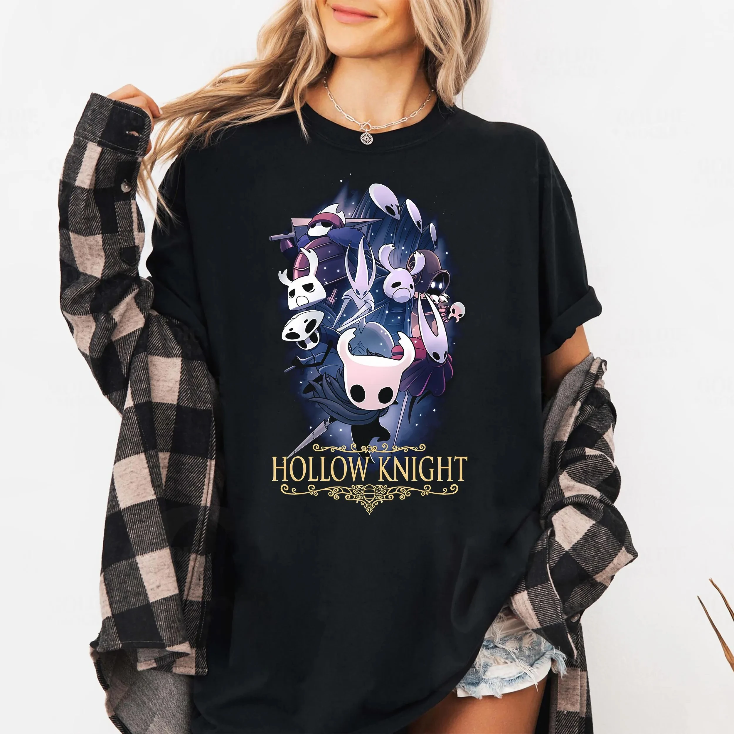 Hollow Knight Metal T-Shirt Unisex Women Men Tee Metroidvania Video Game Metalhead Fan Gift Vintage Street Apparel Short Sleeve