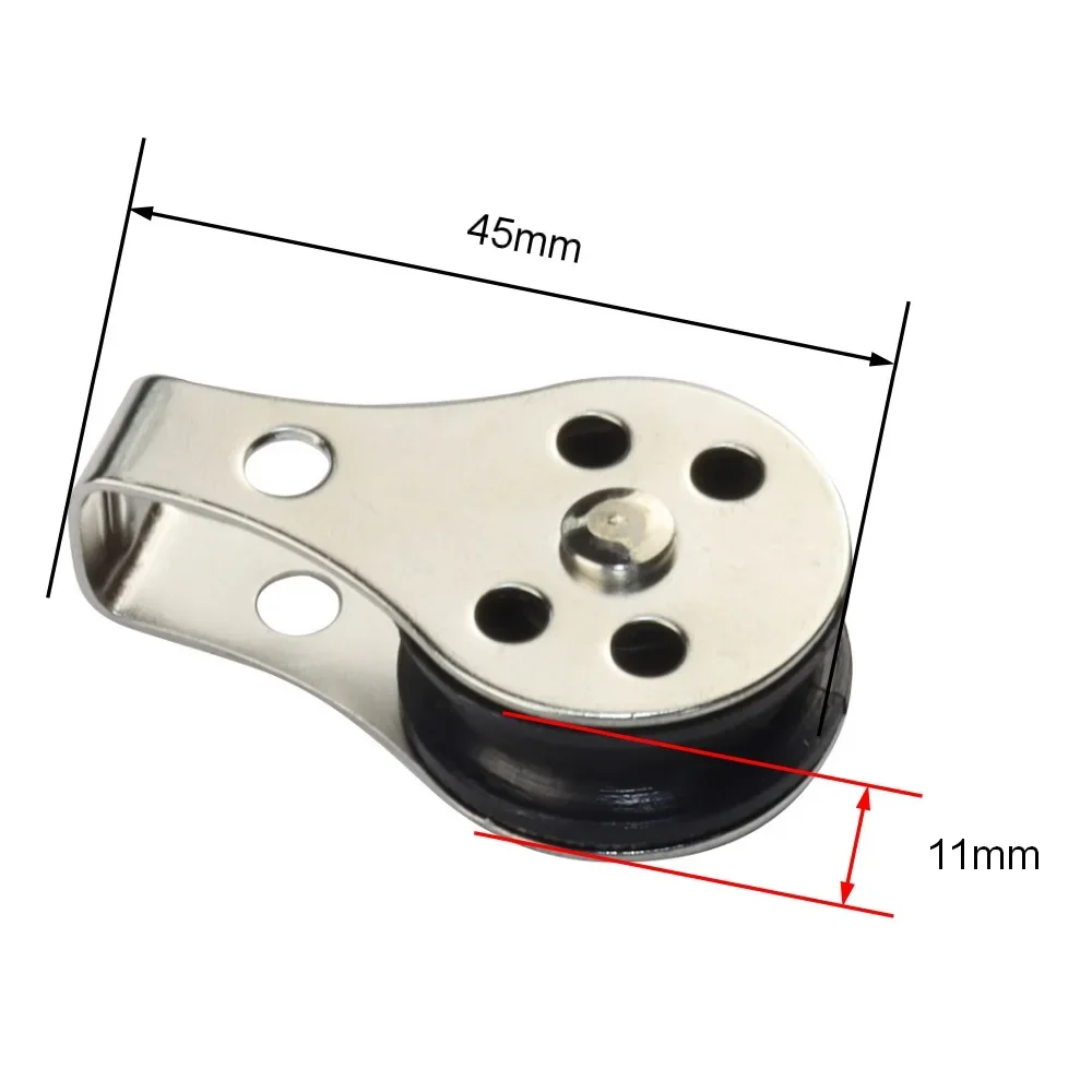 5PCS Edelstahl 316 Pulley 25mm Nylon Blöcke Seil Marine Hardware Für Kajak Kanu Boot Anker Trolley Kit 2mm Bis 8mm Seil