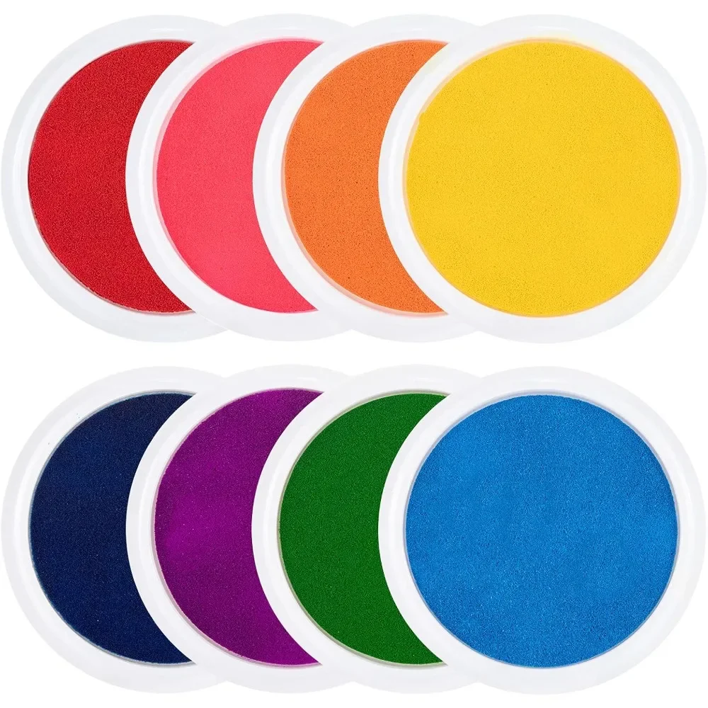 

Fingerprinting footprint size rainbow stamp pad, safe washable ink pad for fingerprint painting card making stamp process