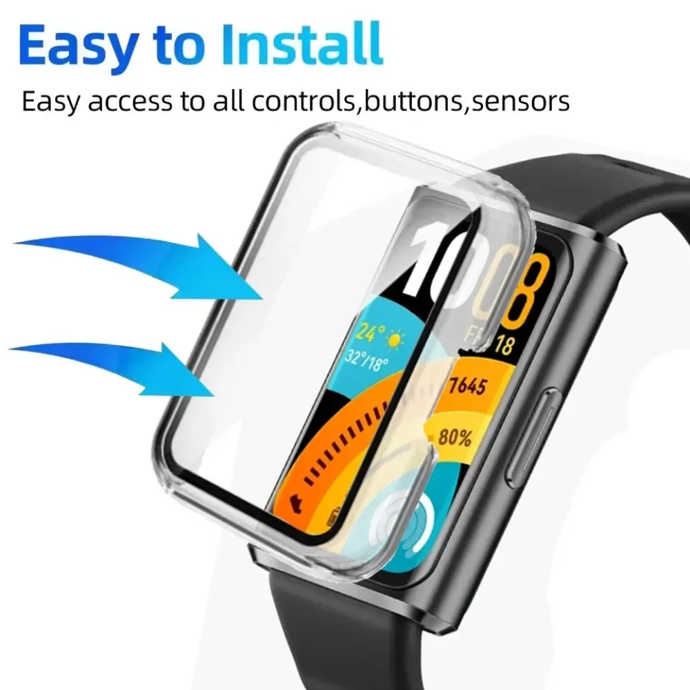 PC Case for Huawei Band 11/11 Pro High Definition Explosion-proof All-Around Frame Bumper Shell for Huawei Band 11 Accessories