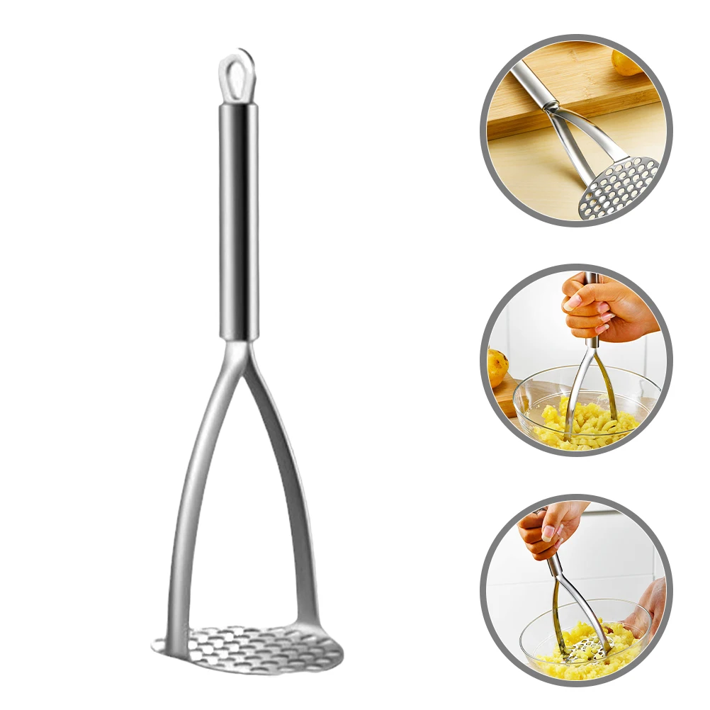 

Stainless Steel Potato Masher Kitchen Tool Manual Crusher For Beans Pumpkin Fruit Vegetable Presser Squeezer With Handle