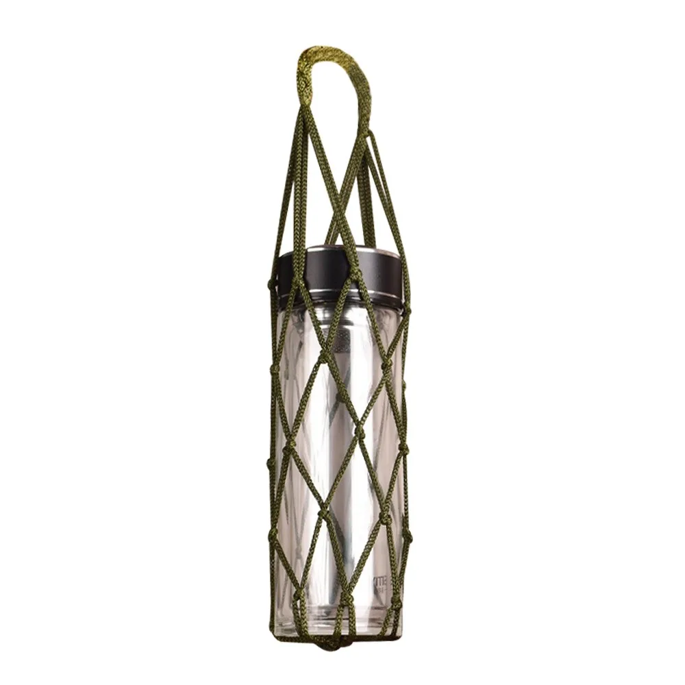 

Useful Hand Woven Water Cup Mesh Bag Weave Manual Water Bottle Cover Can Be Suspended Multiple Colors Mesh Bag Water Cup Cover