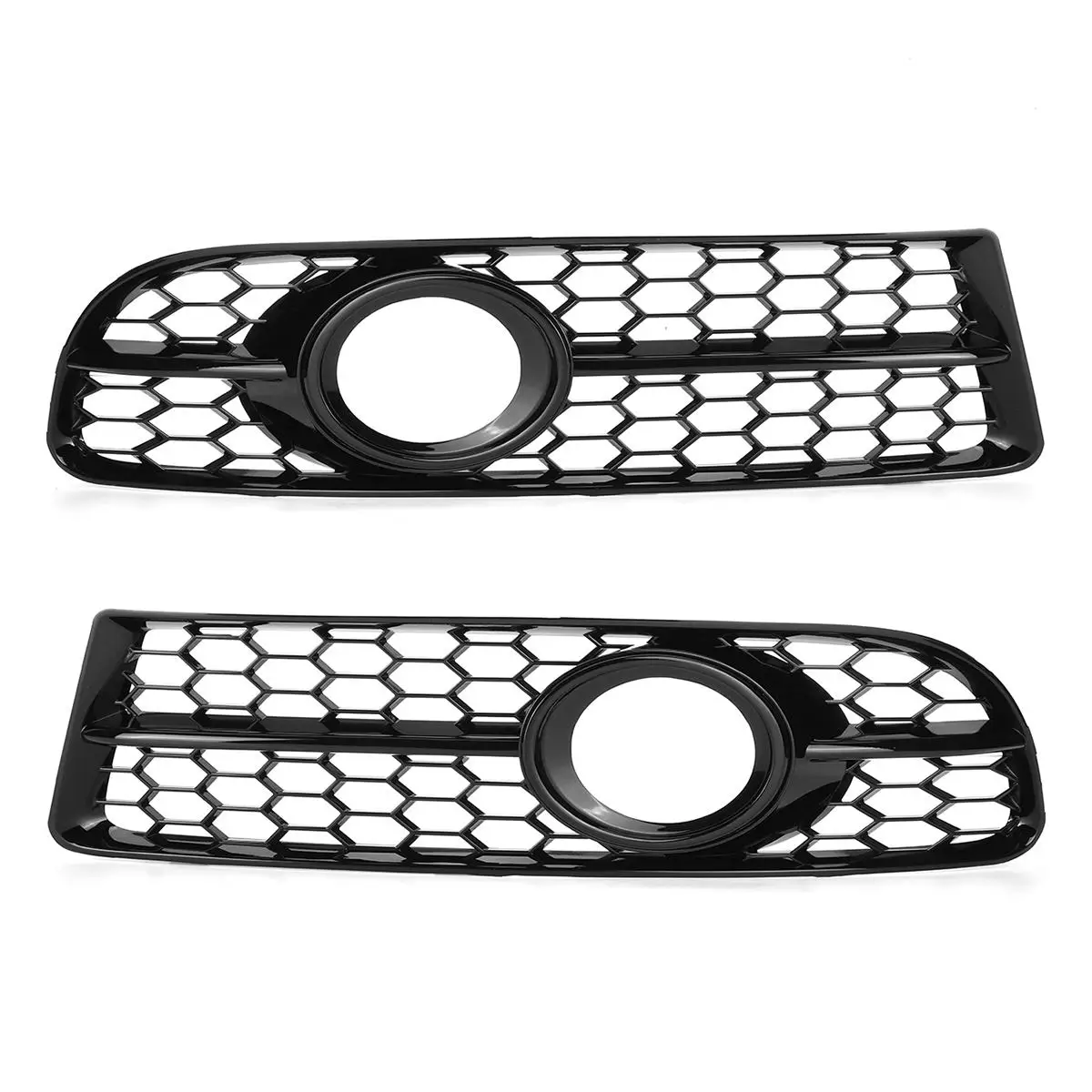 Car Front Bumper Fog Light Grille Grill Honeycomb For Audi A4 B7 S4 B7 A4 S-Line 2005-2008 8E0807681F 8E0807682F Fog Lamp Grill