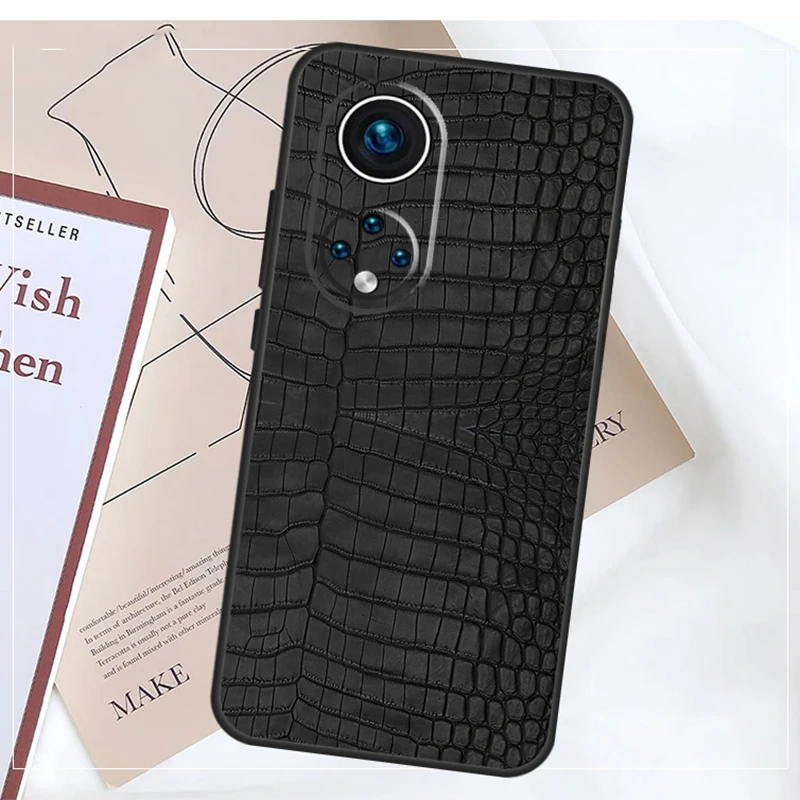 Crocodile Pattern Print Case For Honor Magic V5 5 6 7 Pro X9a X9b X9c X9d X8a X8b X8c 50 70 90 200 400 Lite Cover