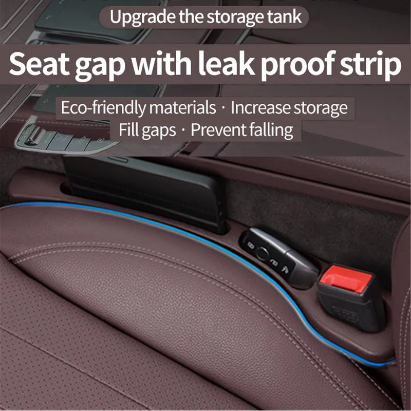 PU Car Seat Crevice Filling Storage Organizer Leak-Proof Sealing Strip For Fiat Punto Abarth Panda Bravo Tipo Stilo 500 500X 595