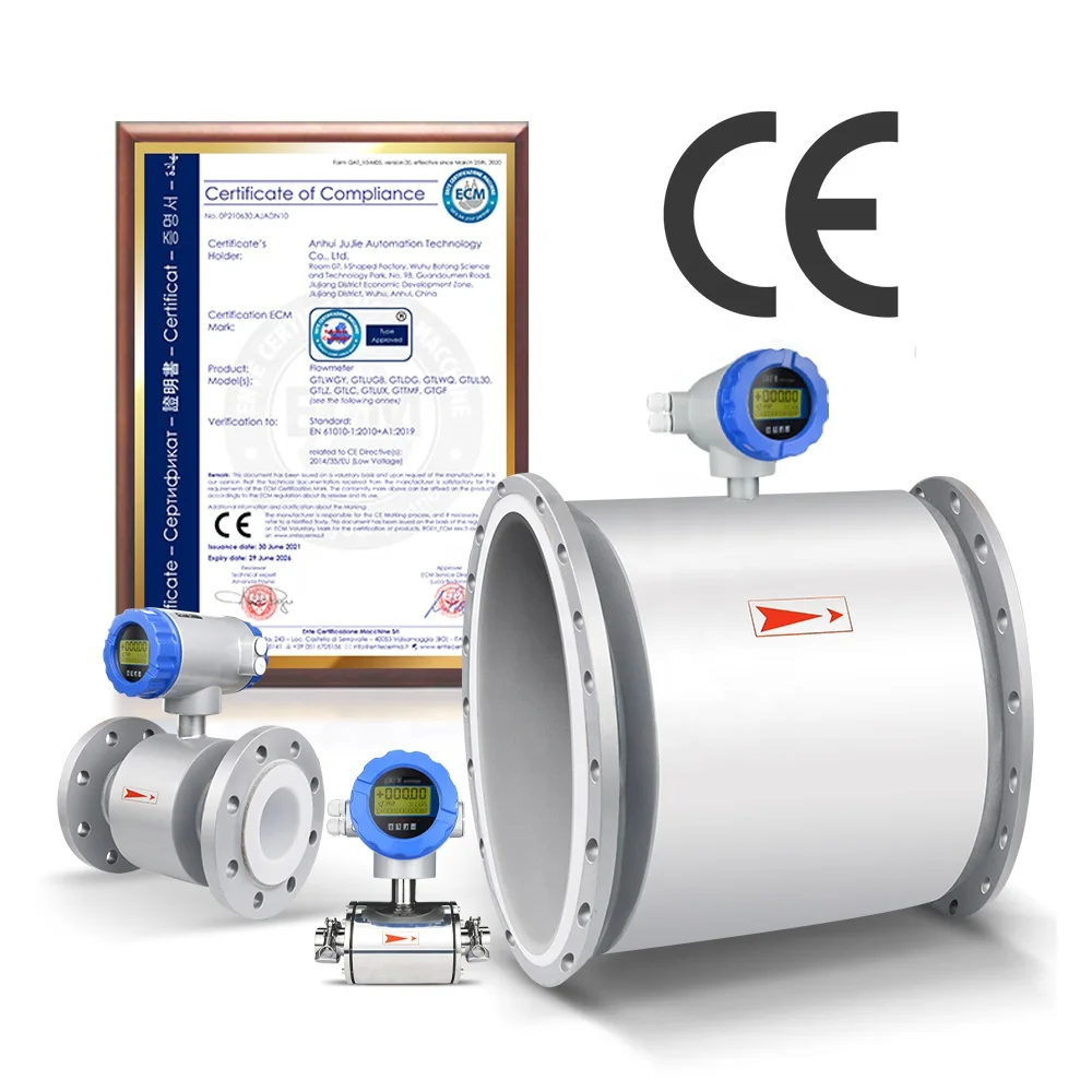 2026 Integrated Magnetic Flowmeter DN100 8 Inch RS485 Digital Water Electromagnetic Flow Meter