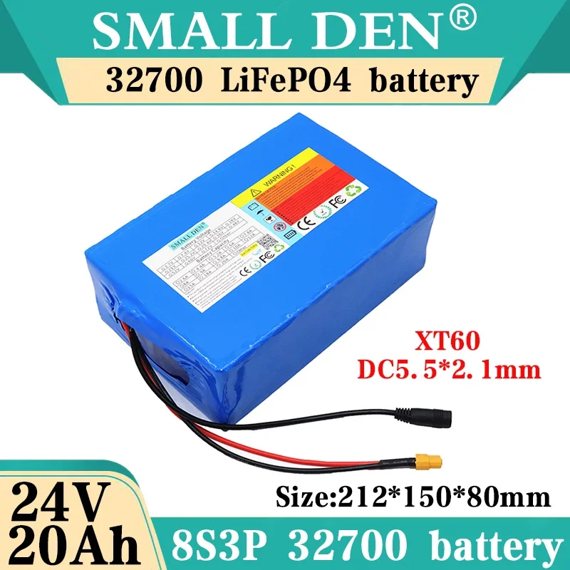 24V 20Ah LiFePo4 Battery Lithium Iron Phosphate 8S 24V LiFePo4 Rechargeable Battery for Kid Scooters Boat Motor battery+charger