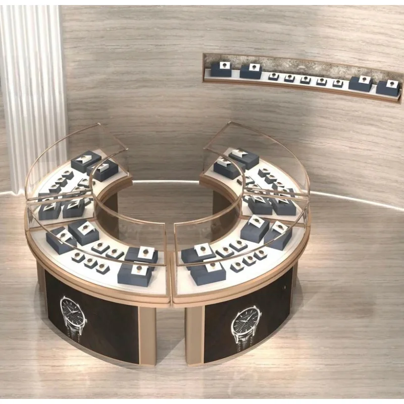 custom.High Quality Custom LED Multi-color Floor Standing Watch Display Cabinet Retail Showroom Use