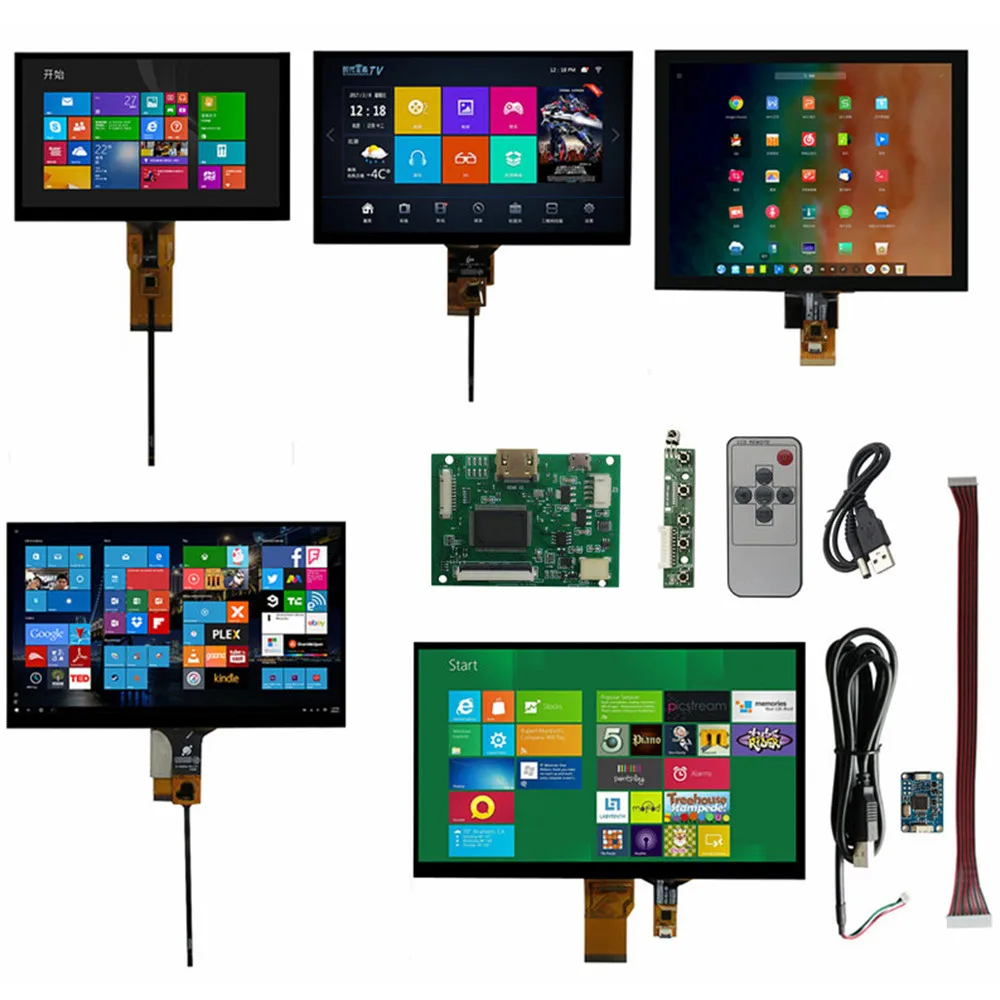 

6.5/7/8/9/10.1 Inch Screen Display LCD TFT Monitor Driver Control Board HDMI-Compatible Digitizer Touchscreen For Raspberry Pi