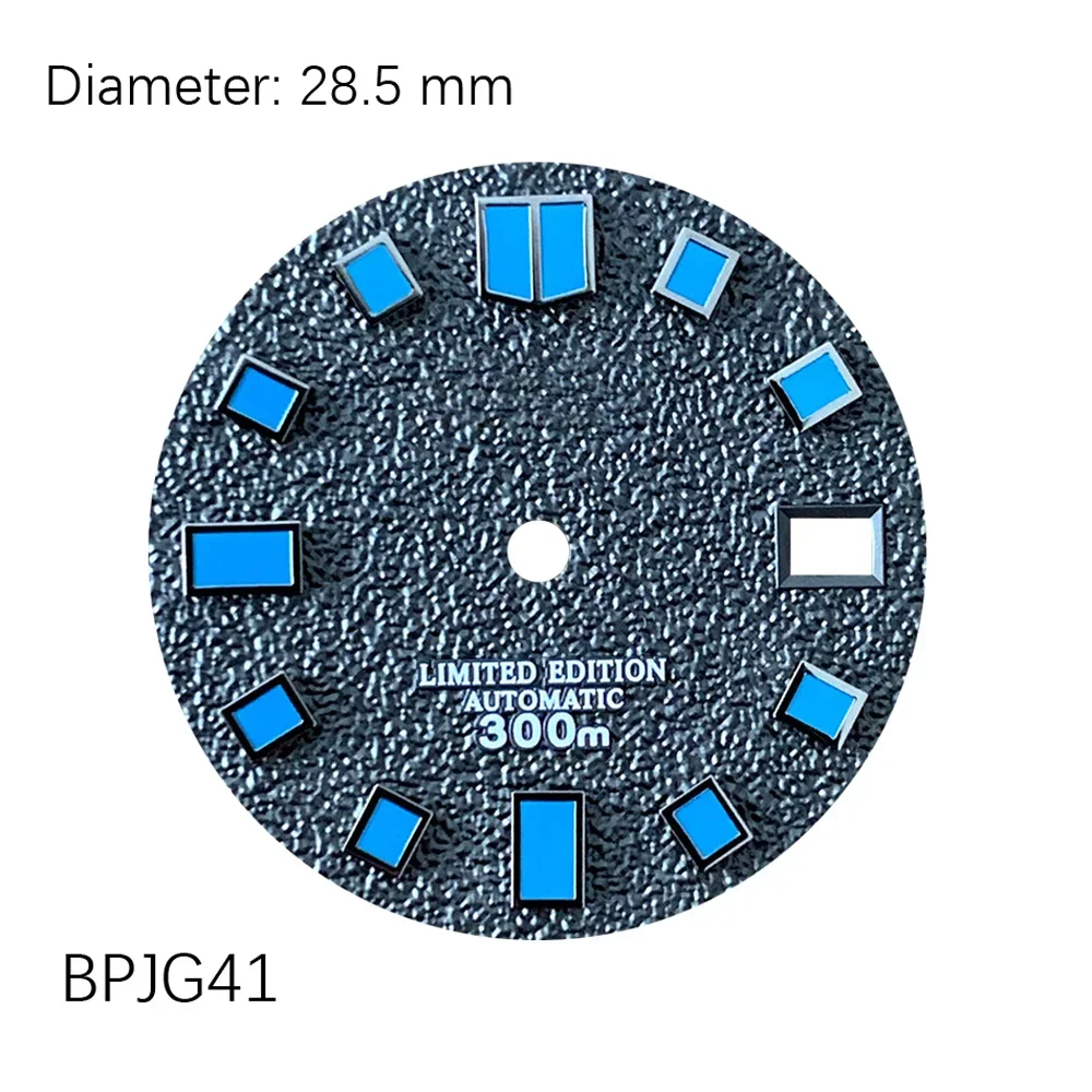 28.5mm meteorite pattern modification NH dial 35 mechanical movement dial customized watch