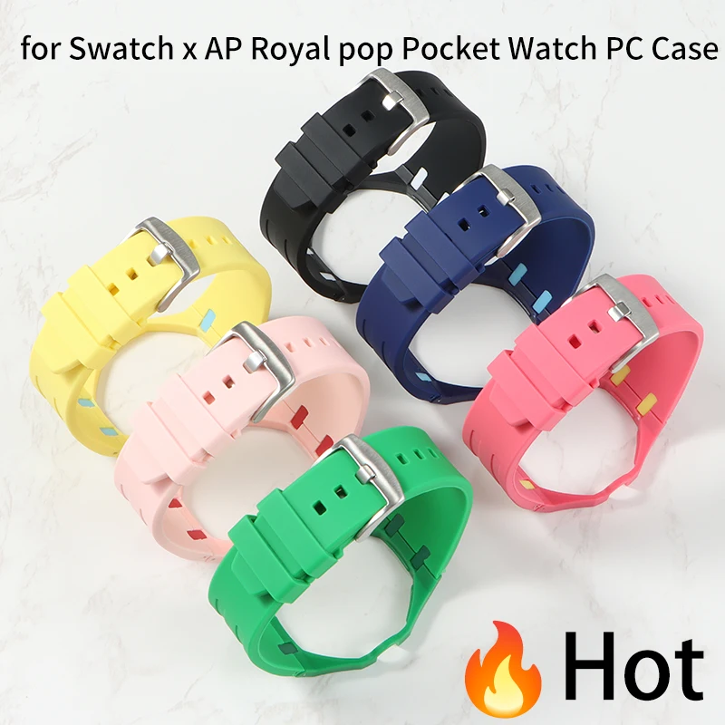 conjunto-protetor-de-relogio-2-em-1-capa-rigida-de-pc-e-pulseira-de-silicone-de-substituicao-para-swatch-x-ap-royal-oak-pocket