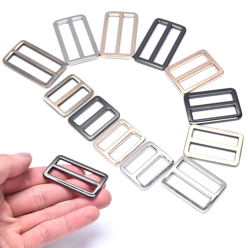 

[YU]Rectangle Metal Tri Glide Backpack Strap Adjust Bag Buckle Webbing Slider Buckle