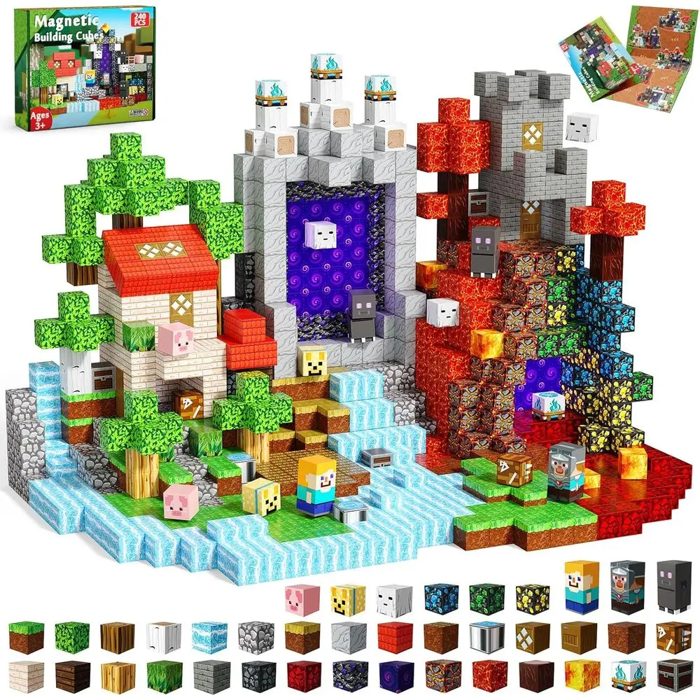 

Magnetic Building Blocks Set for Kids 4-8 Years, STEM Toys for Boys and Girls, Ideal Gift for Ages 3-12