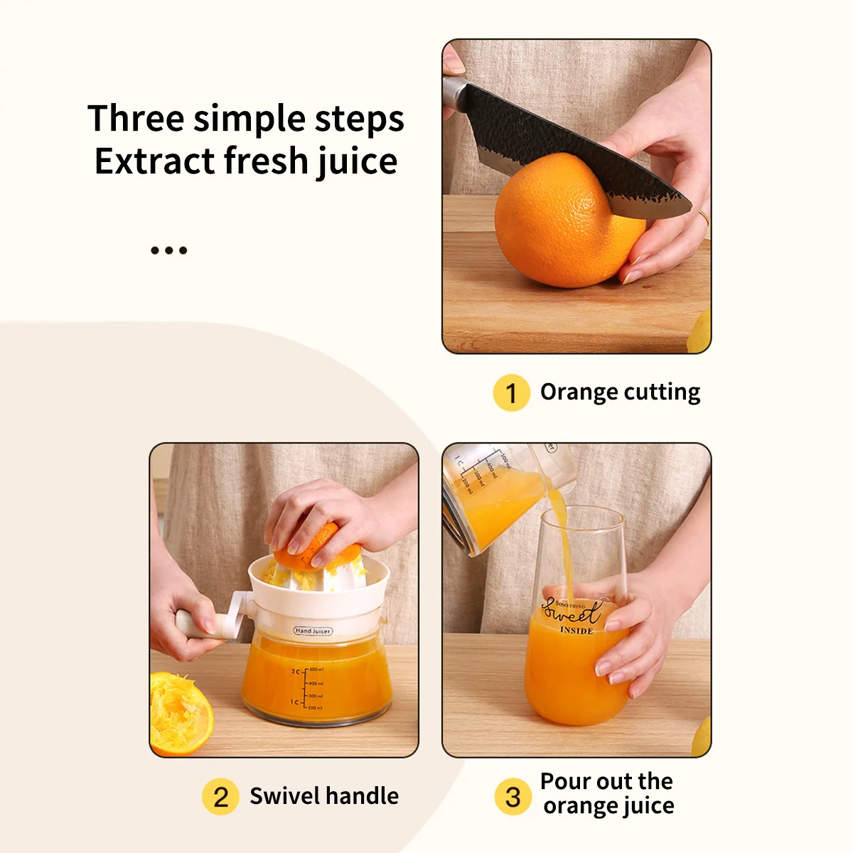 New Multifunctional Manual Juicer For Household Small Orange Lemon Clip Manual Juicer Divine Tool For Fruit Residue Separator