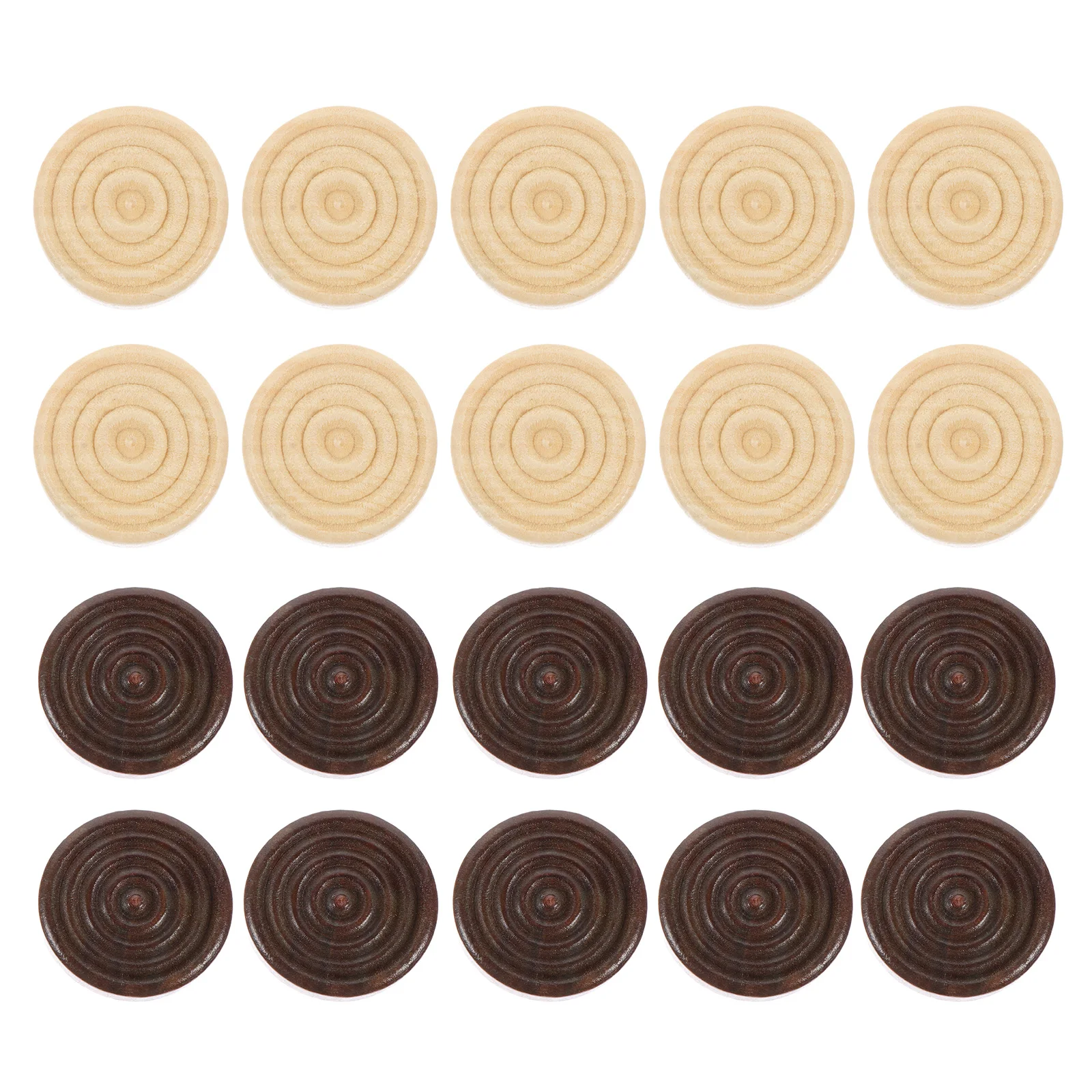 

48pcs Wooden Round Checkers Pieces 2 Colors For Backgammon Chess International Checkers Pieces Accessories