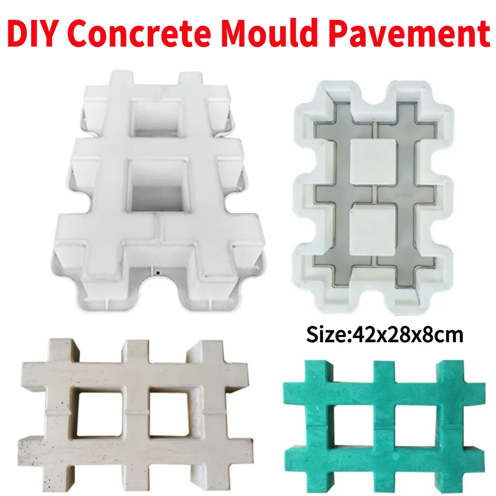 

DIY Garden Path Maker Paving Cement Brick Stone Road Mold Concrete Pavement Tool