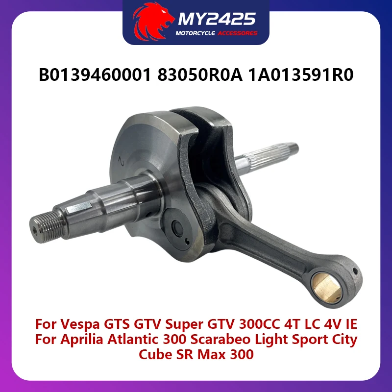 Para Vespa GTS GTV Super GTV 300CC 4T LC 4V IE Aprilia Atlantic 300 Scarabeo Light Sport City Cube SR Max cigüeñal de motocicleta