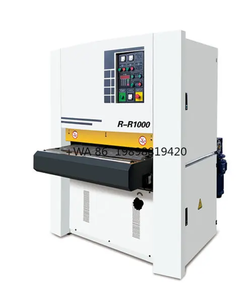 Woodworking Wood Furniture Cabine Board Primer Lacquer Paint Wide Belt Brush Polishing Calibrating Sander Sanding Machine CE