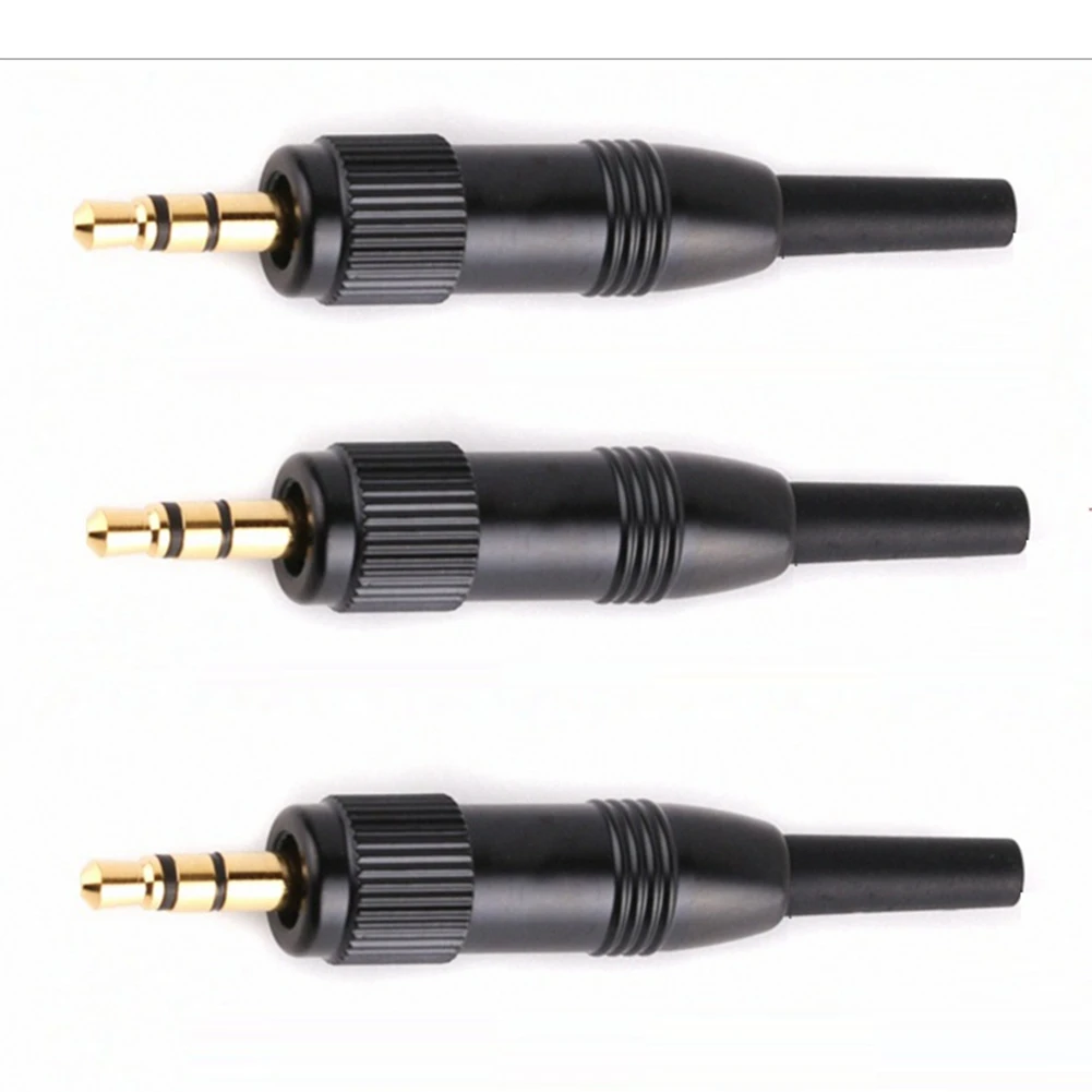 GZMO 10Pcs 3.5Mm Stereo Screw Locking Audio Lock Connector for Sennheiser for Sony Nady Audio2000S Mic Spare Plug Adapter