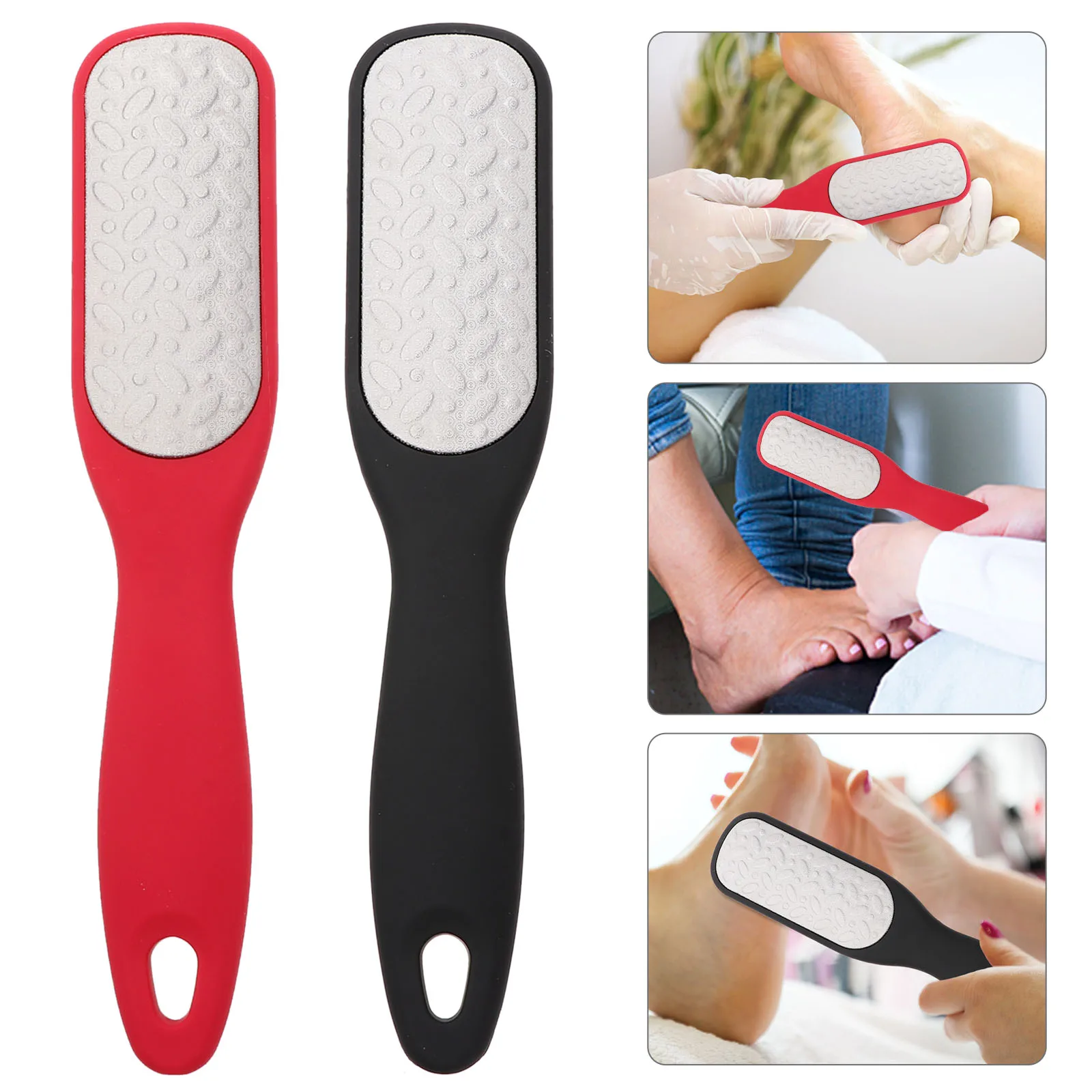 

2 Pcs Foot Planer Stainless Steel Files Callus Remover Scrubber Pedicure Tool Grinder Foot Care Exfoliator Lightweight Portable