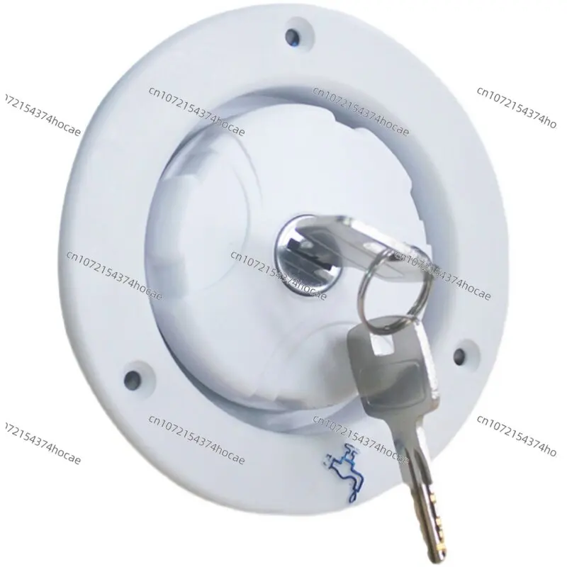 RV Trailer Waterway Modification Accessories Water Tank Gravity Water Filling Port with Key Anti-loss Cover Water Filling Port