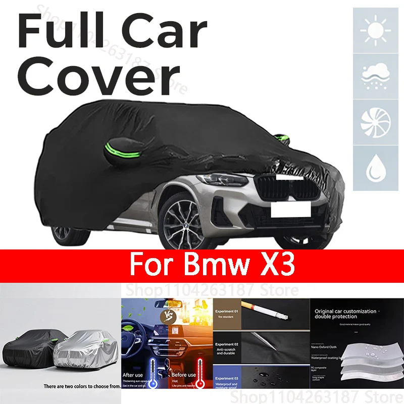 

For BMW X3 Outdoor Protection Full Car Cover Snow Covers Rainwater Sunshine Dustproof Scratches Car Cover