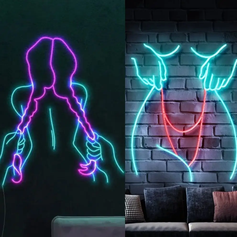 Letrero de neón personalizado, señal de neón Sexy, Wowen