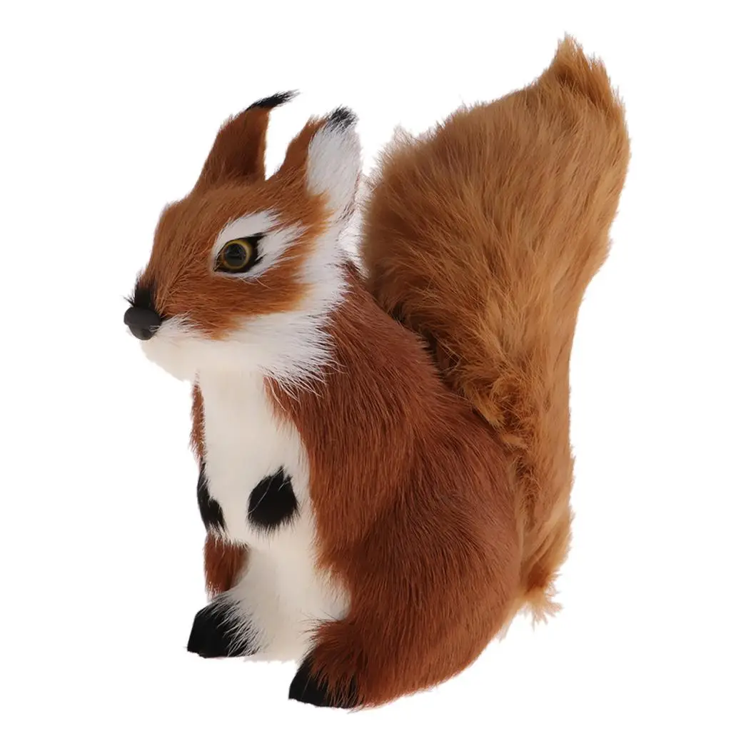 Vivid Artificial Squirrel Model Animal Figurines Model Indoor Home Art