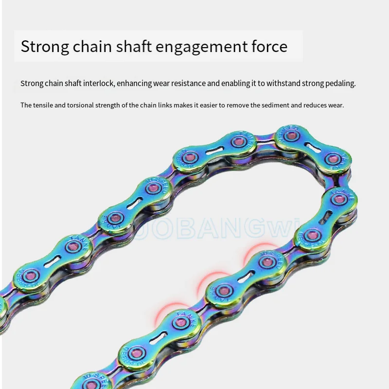 Universal 7-Speed Bike Chain Compatible with 8/9/10/21/24/27/30 Speed for Mountain Road Folding Bicycle, High-Strength