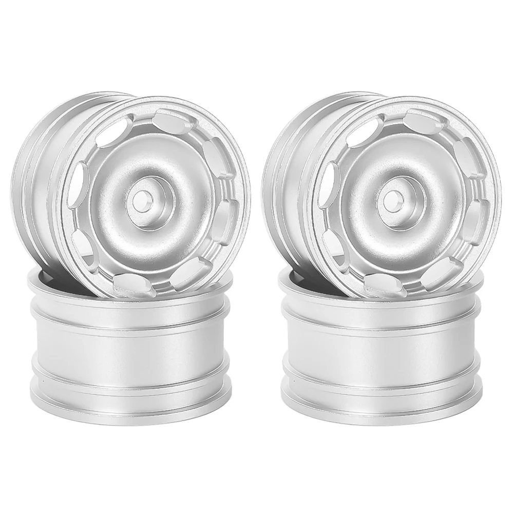 AM-4Pcs Aluminum Alloy Wheel Rim for M03 M04 M05 M06 M07M08 MB-01 XM-01 MF01-XM Chassis Upgrades Silver